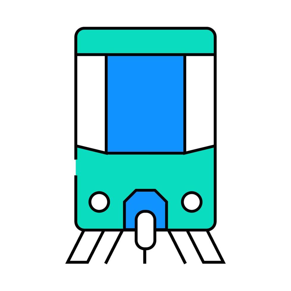 funicular transport vehicle icon color illustration vector