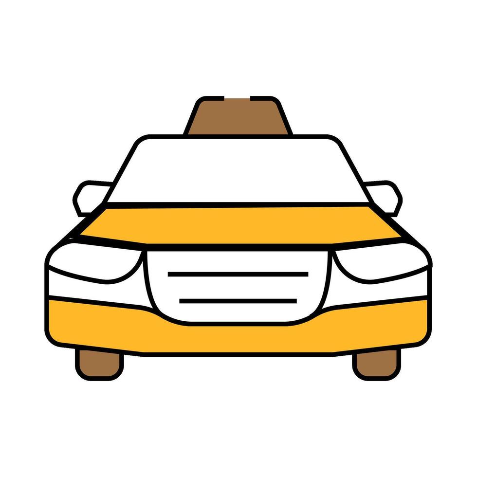 taxi transport vehicle icon color illustration vector