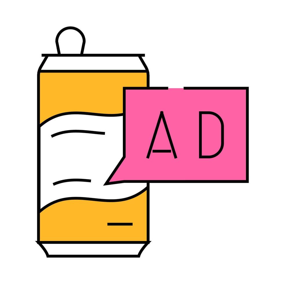 product placement advertising icon color illustration vector