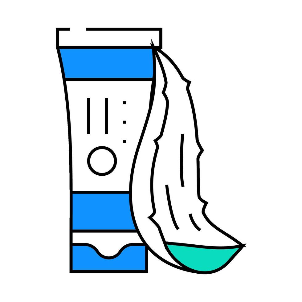 fresh aloe vera icon color illustration vector