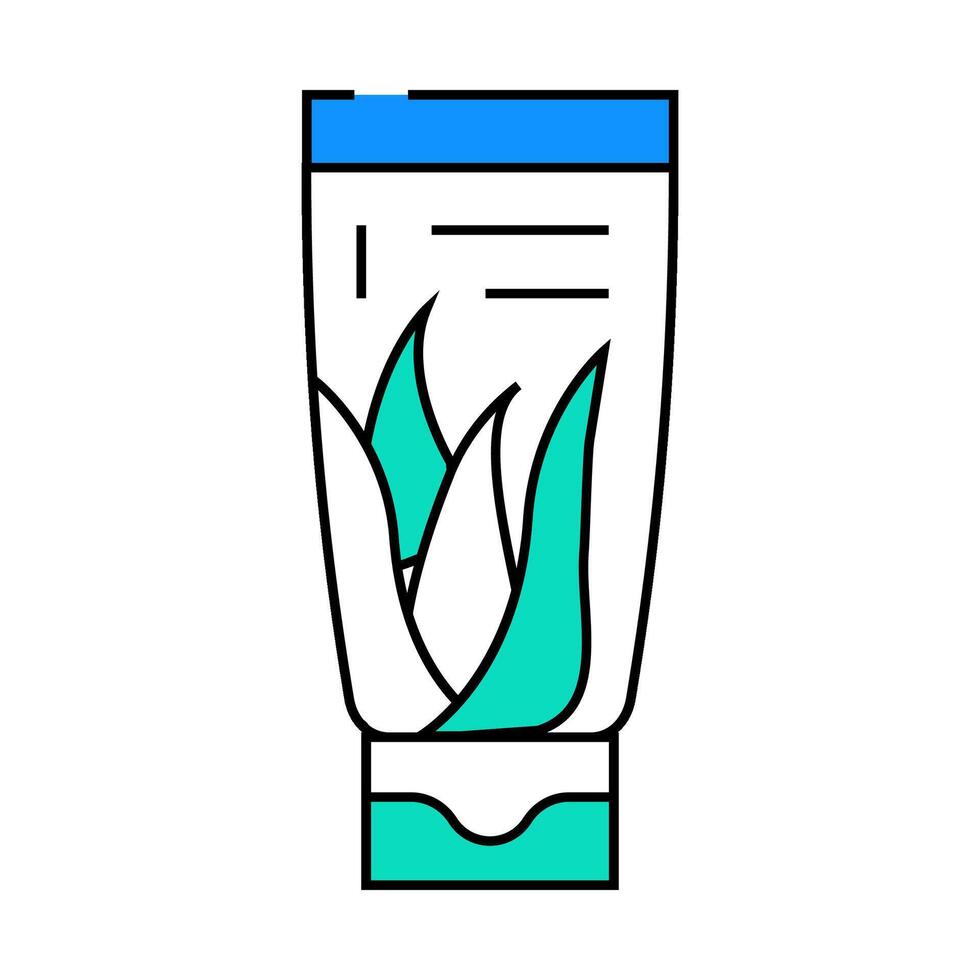cream aloe vera icon color illustration vector