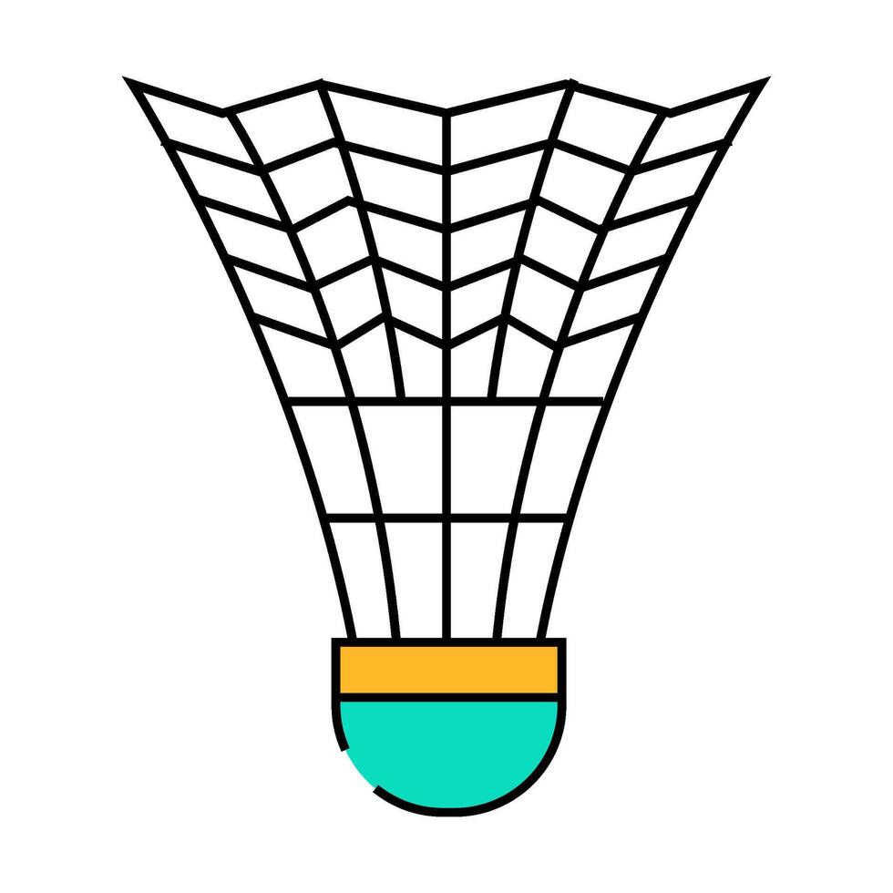 shuttlecock sport icon color illustration vector