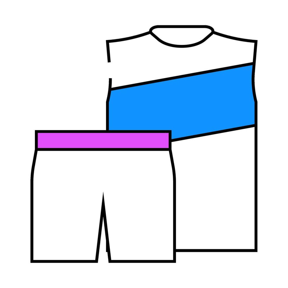 men apparel badminton icon color illustration vector