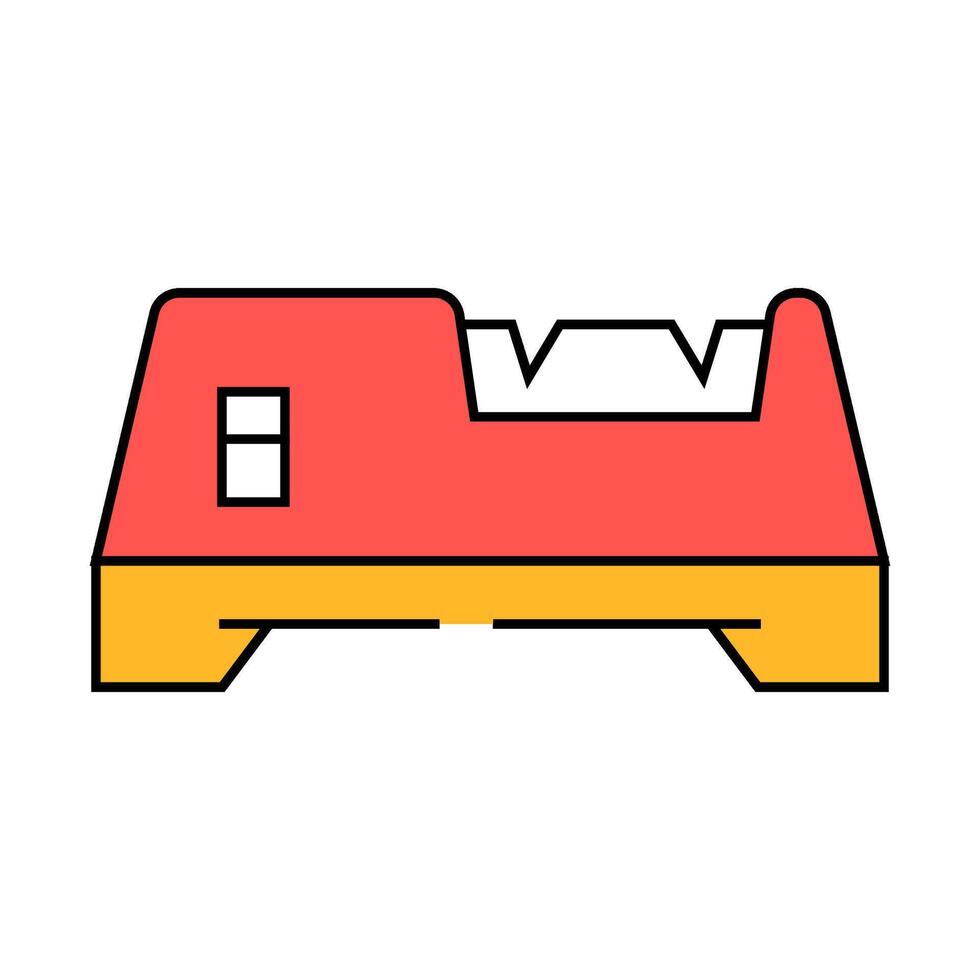 knife butcher sharpener icon color illustration vector