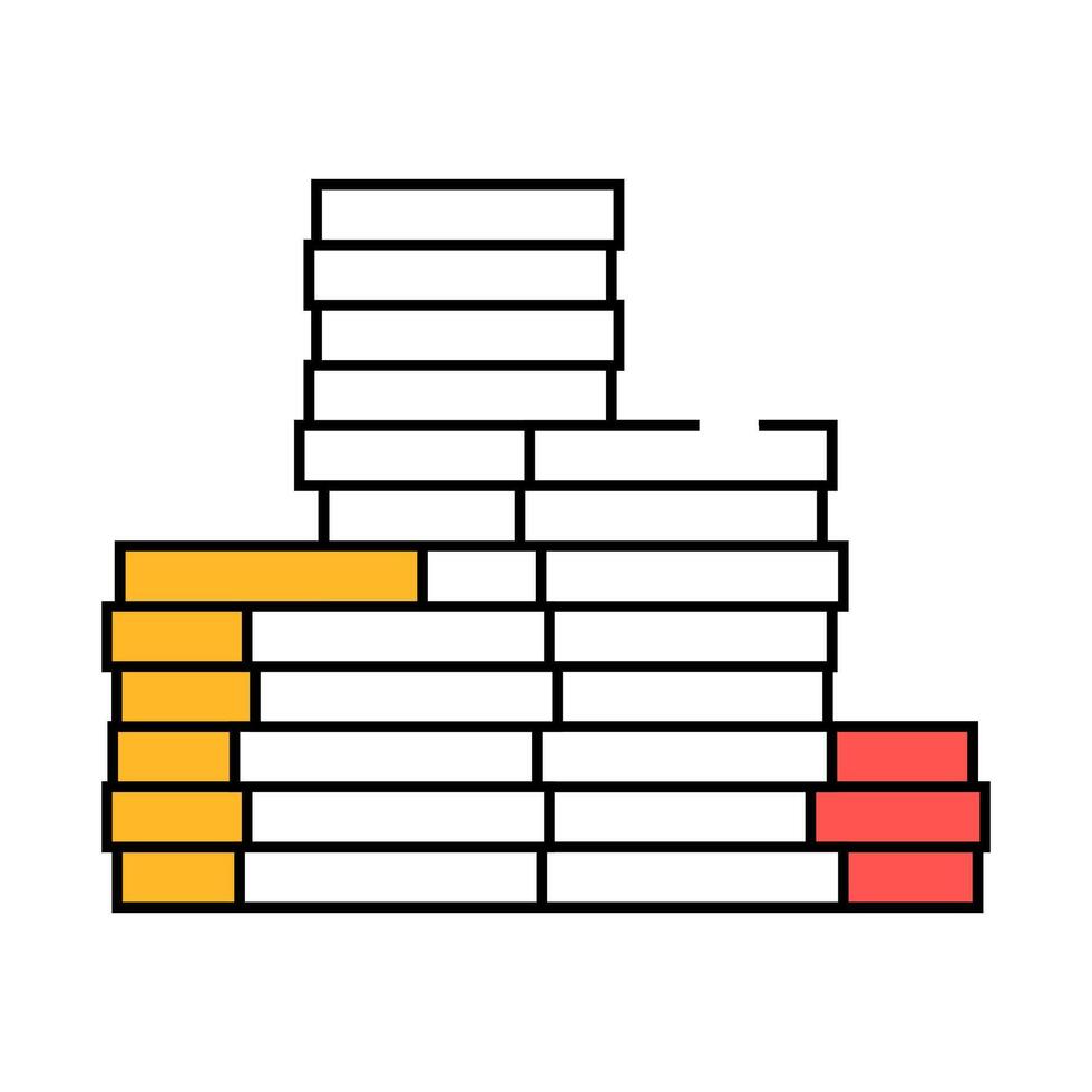 stack finance currency icon color illustration vector