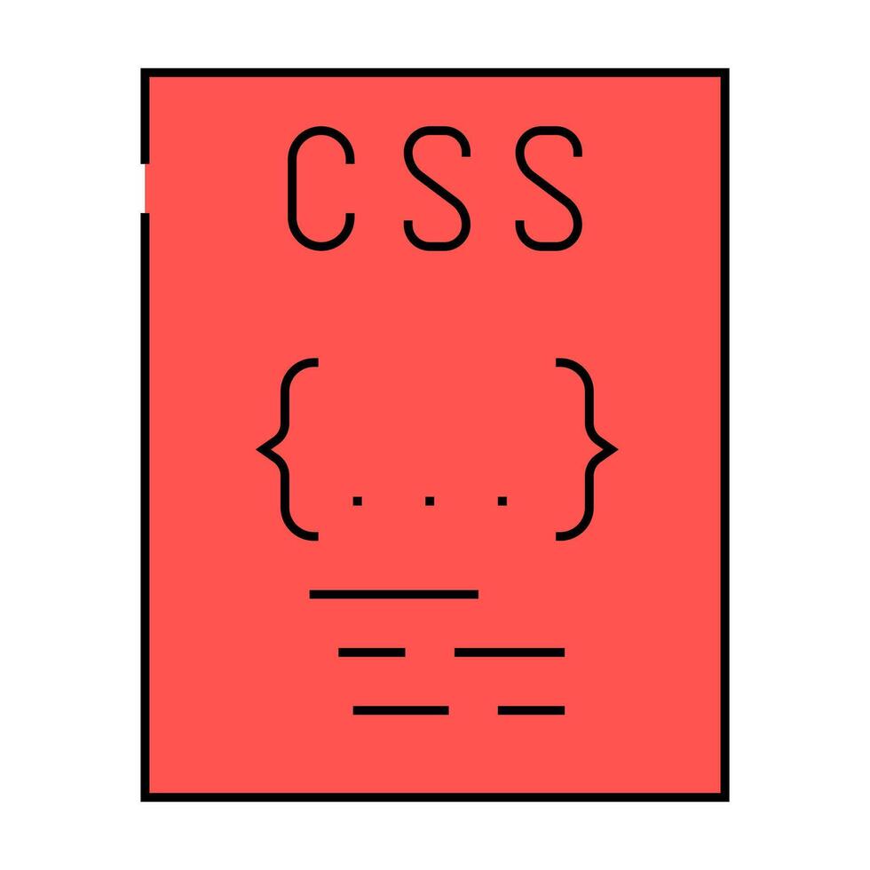 css file format document icon color illustration 49825890 Vector Art at ...