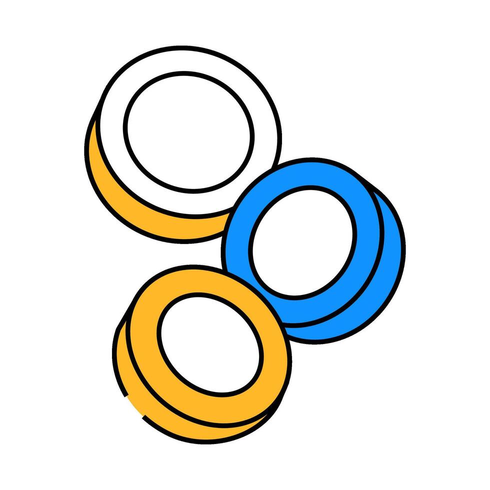 gold coin falling icon color illustration vector