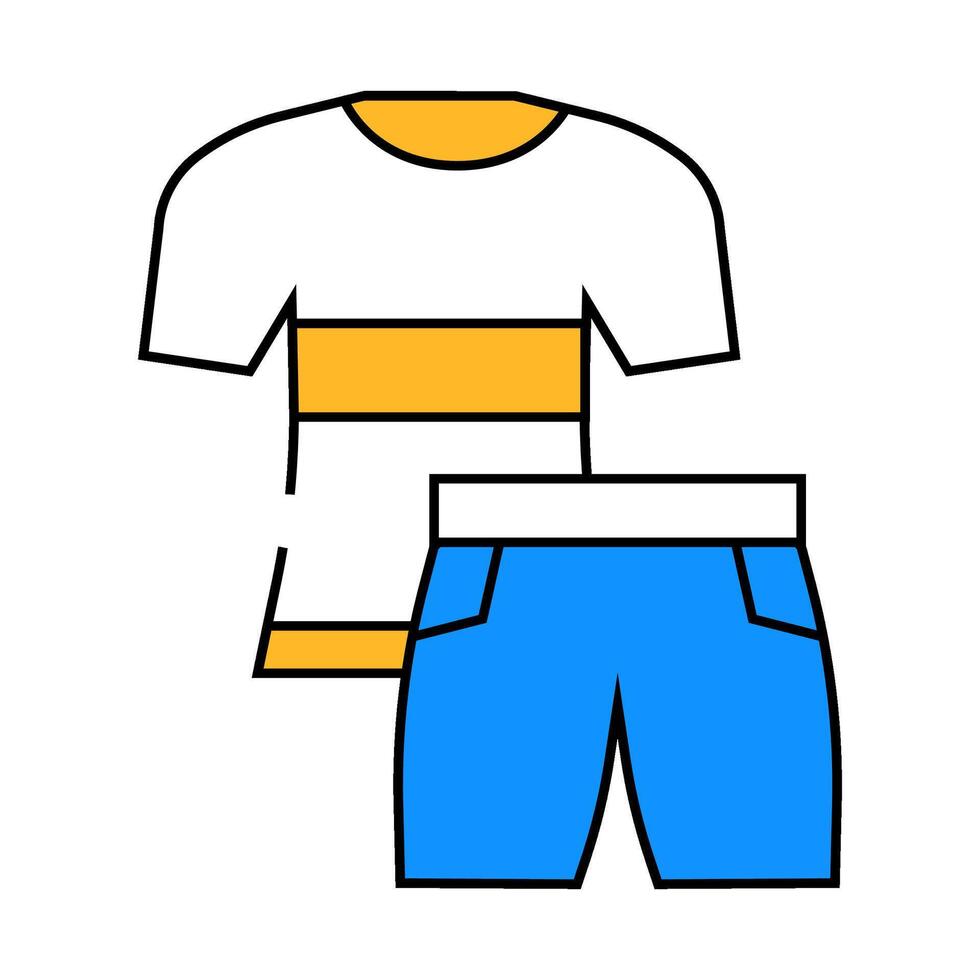 sportswear fitness sport icon color illustration vector