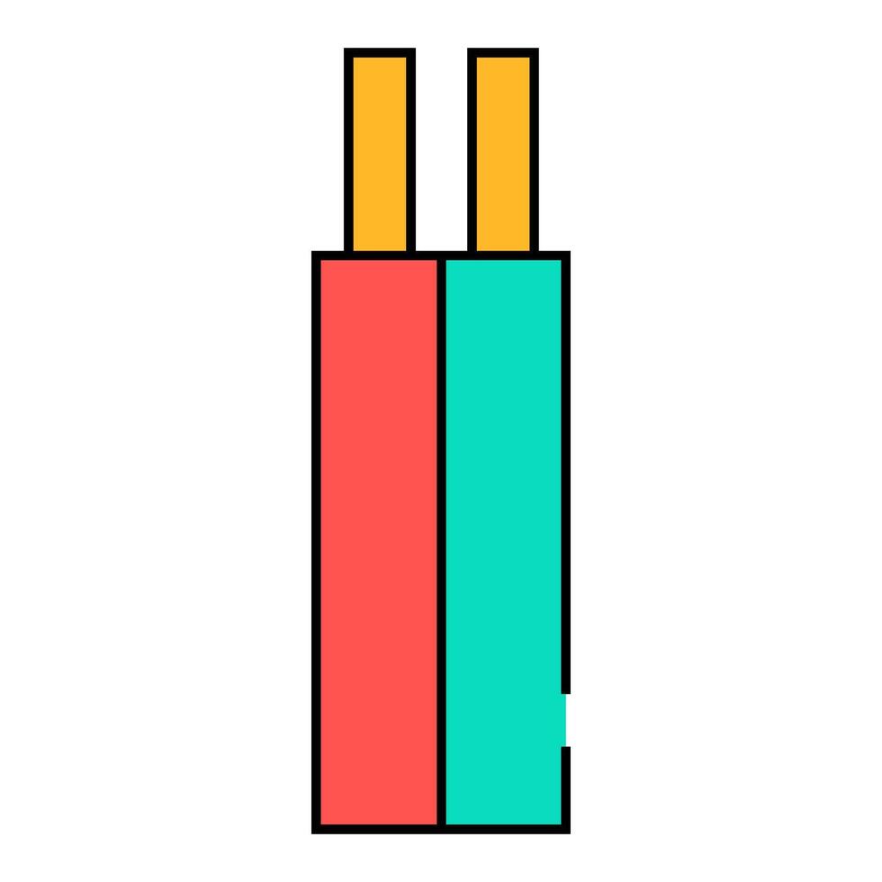 non metallic sheathed wire cable icon color illustration vector