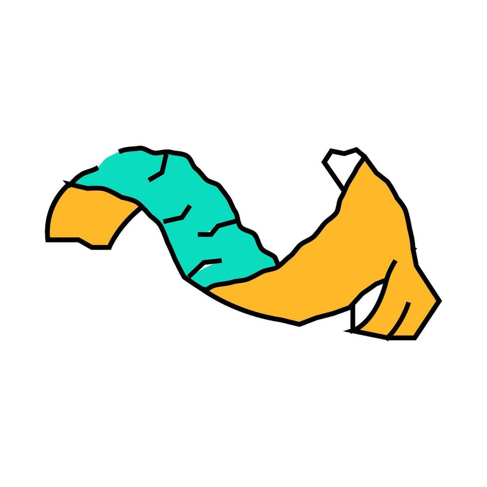 peel clementine icon color illustration vector