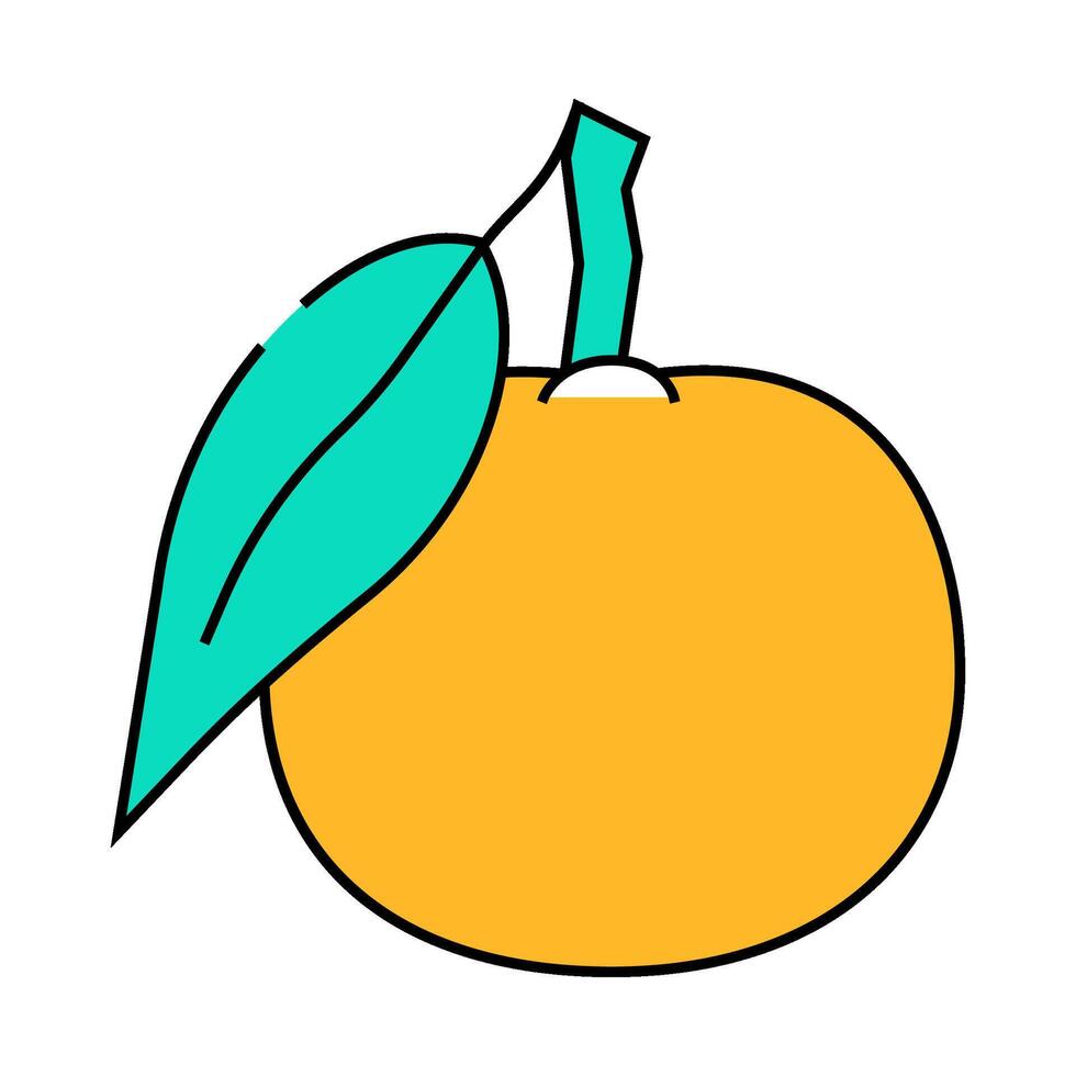 mandarin orange icon color illustration vector