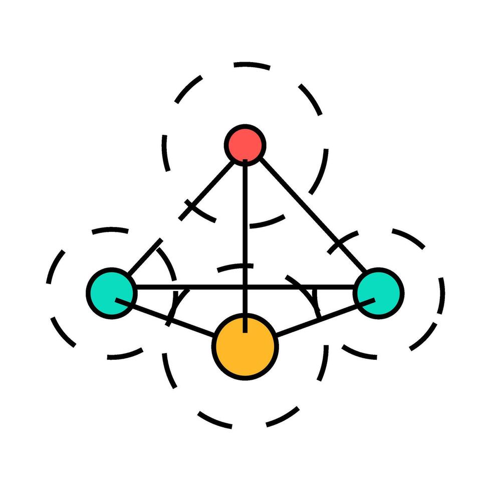 element molecular structure icon color illustration vector