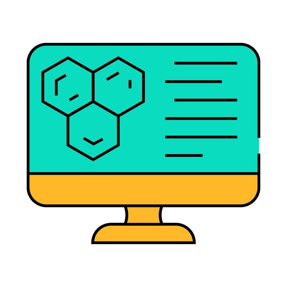 laboratory molecular structure icon color illustration vector