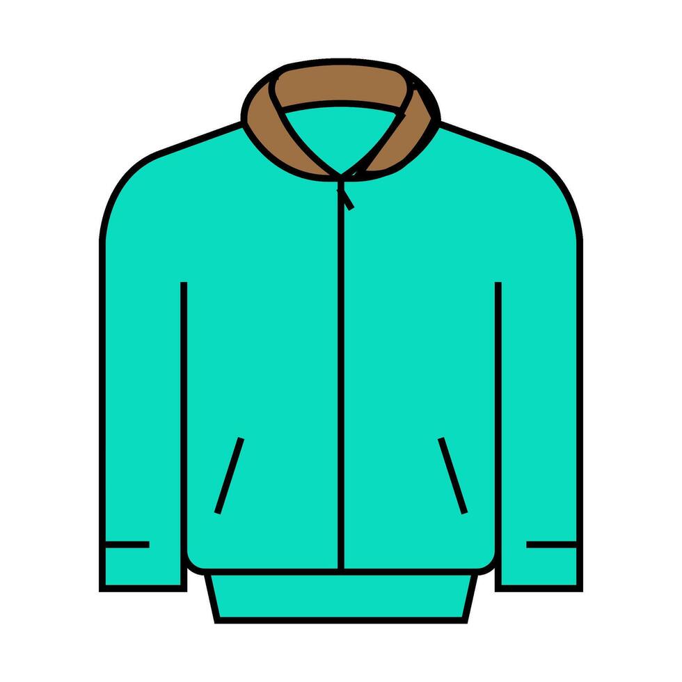 bomber outerwear male icon color illustration vector