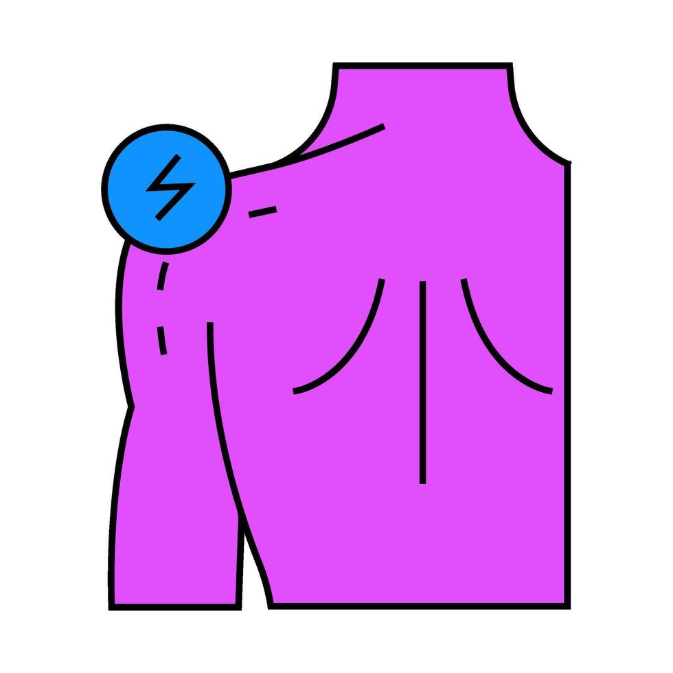shoulder pain body ache icon color illustration vector