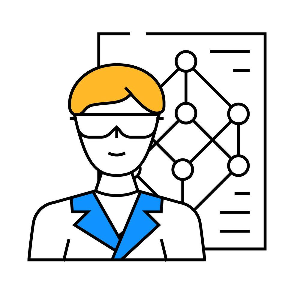 materials engineer technology icon color illustration vector