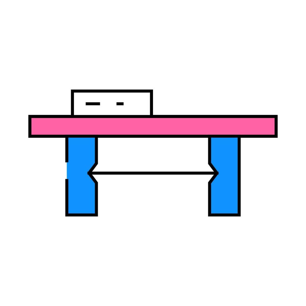 coffee table living room icon color illustration vector