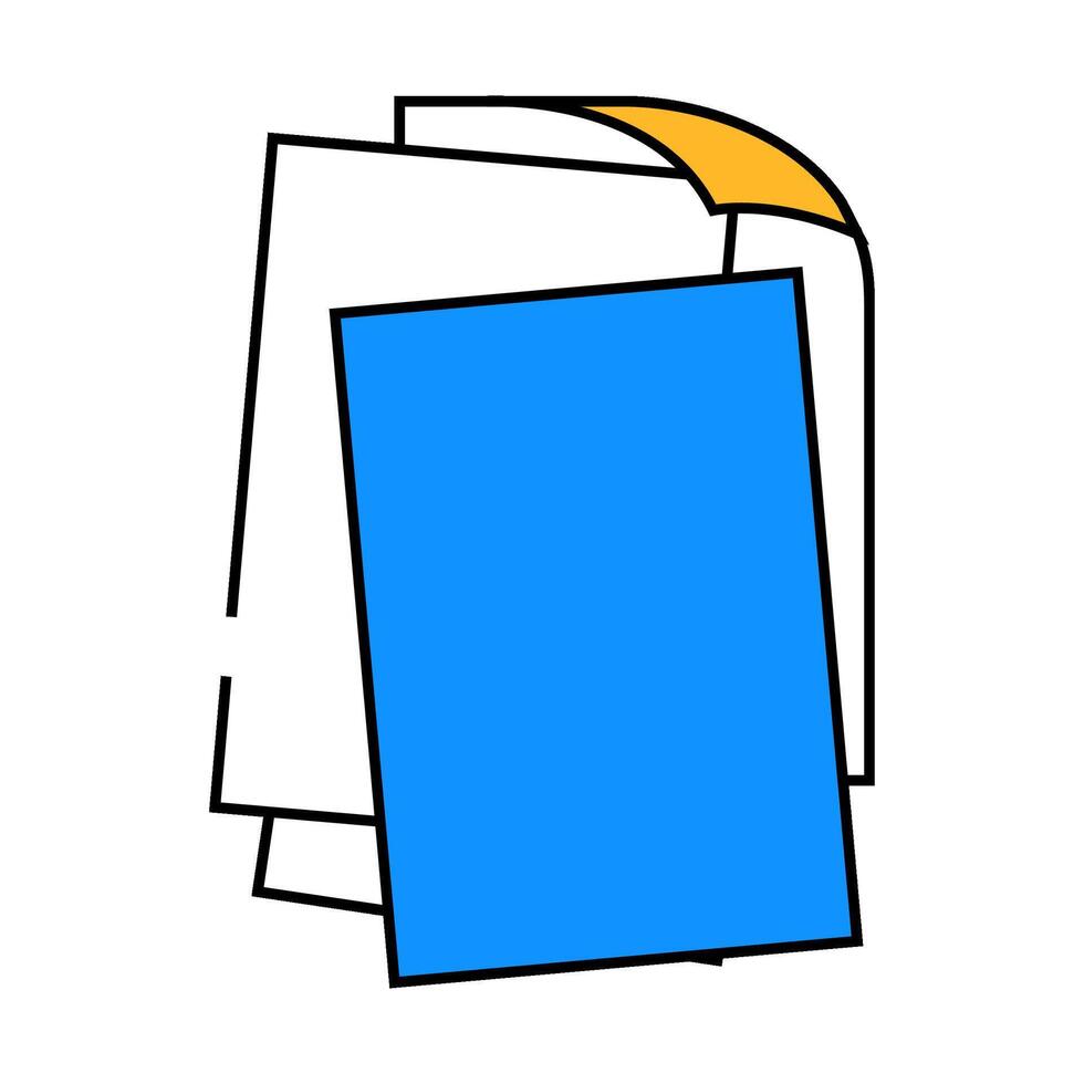 sheet document paper icon color illustration vector