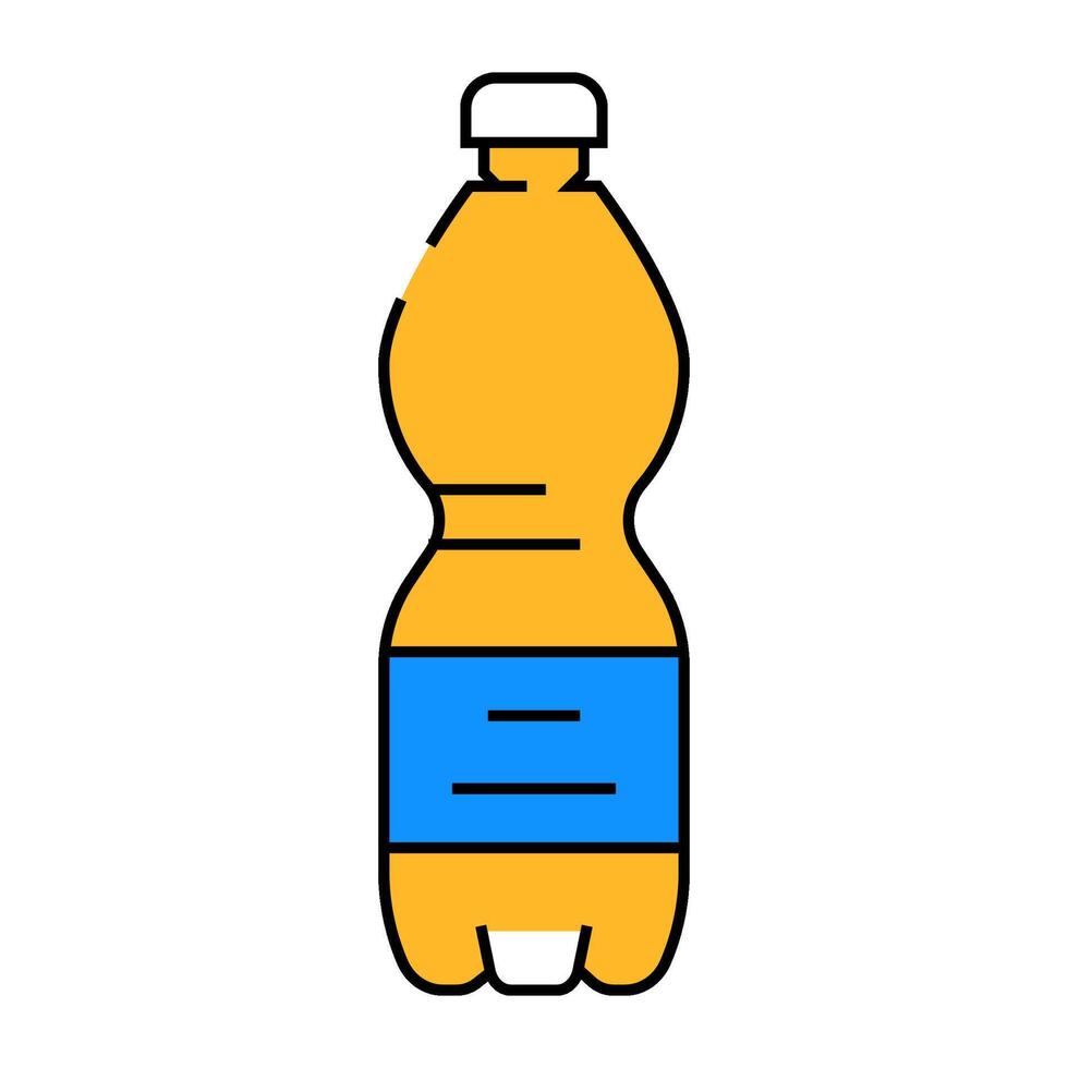 beverage soda plastic bottle icon color illustration vector
