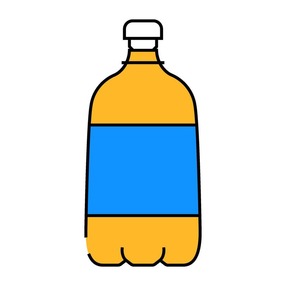 soda plastic bottle icon color illustration vector