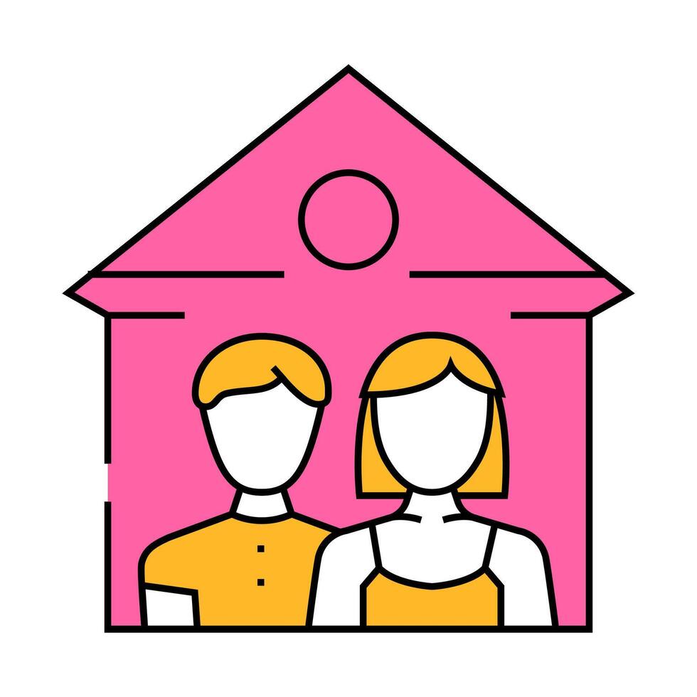 spend time with family headache treatment icon color illustration vector