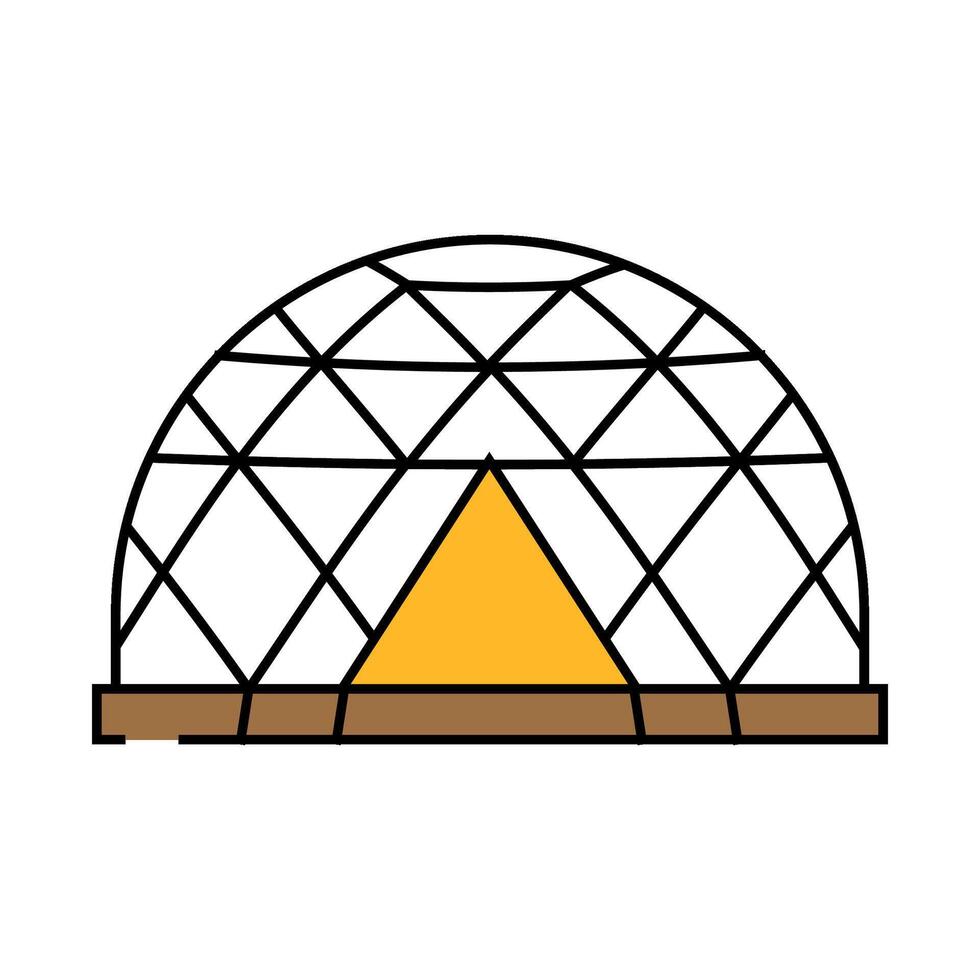 tourism tent vacation icon color illustration vector