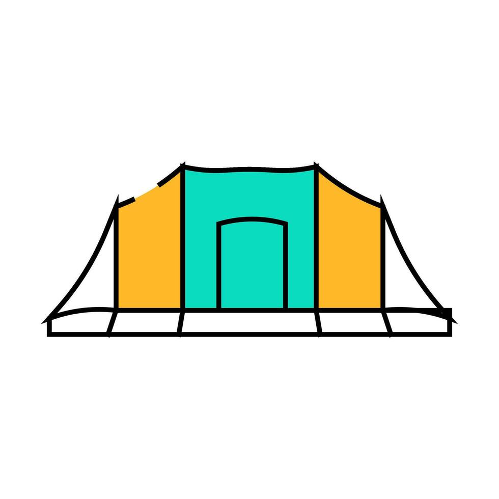 activity tent vacation icon color illustration vector