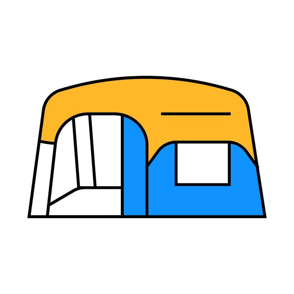 shelter tent vacation icon color illustration vector