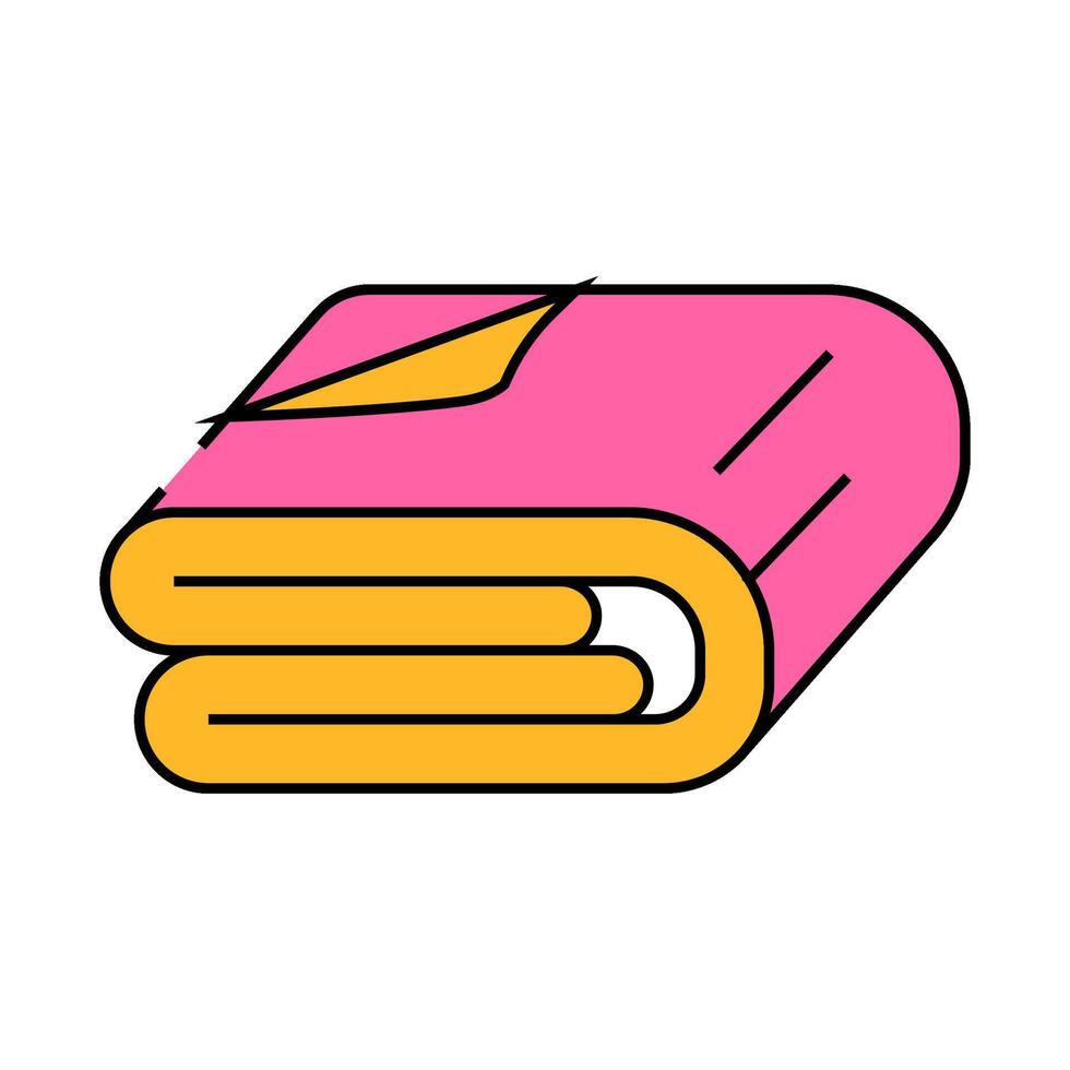 blanket bedroom interior icon color illustration vector