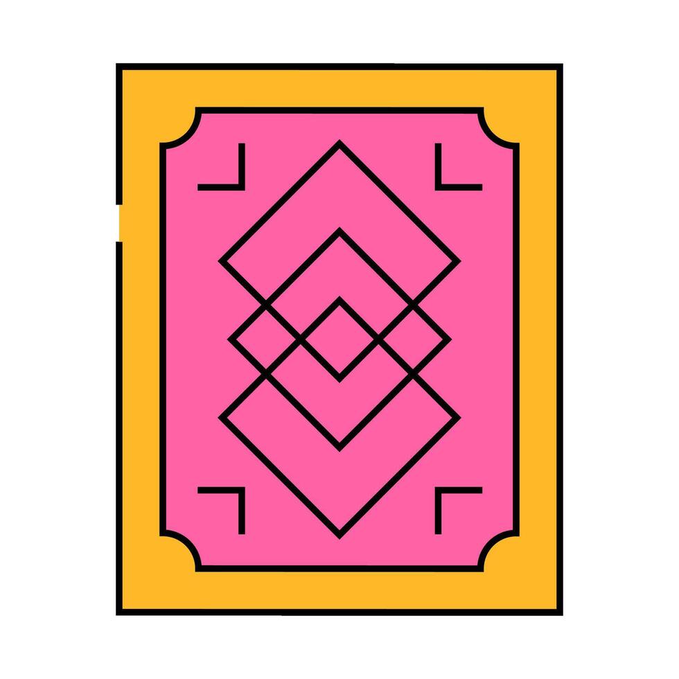 rug bedroom interior icon color illustration vector