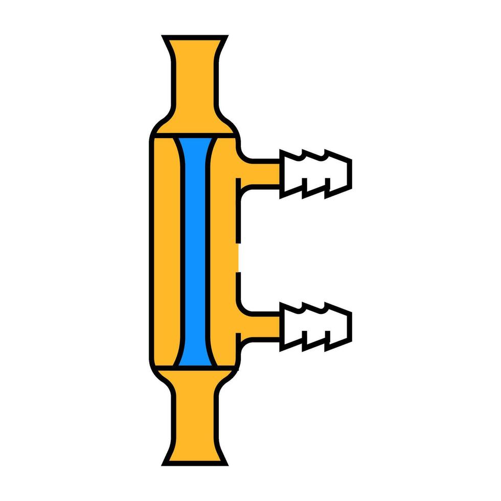 water condenser chemical glassware lab icon color illustration vector