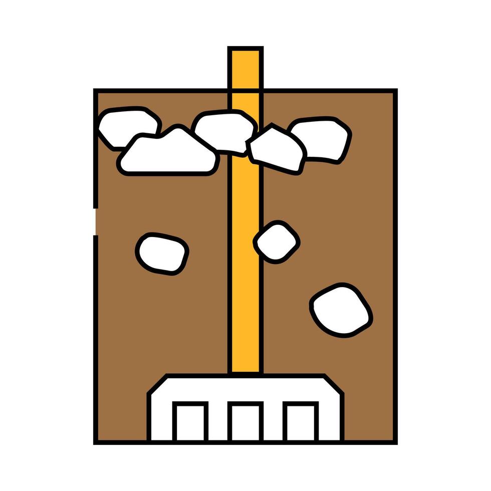 slurry tanks sulfide copper ore icon color illustration vector