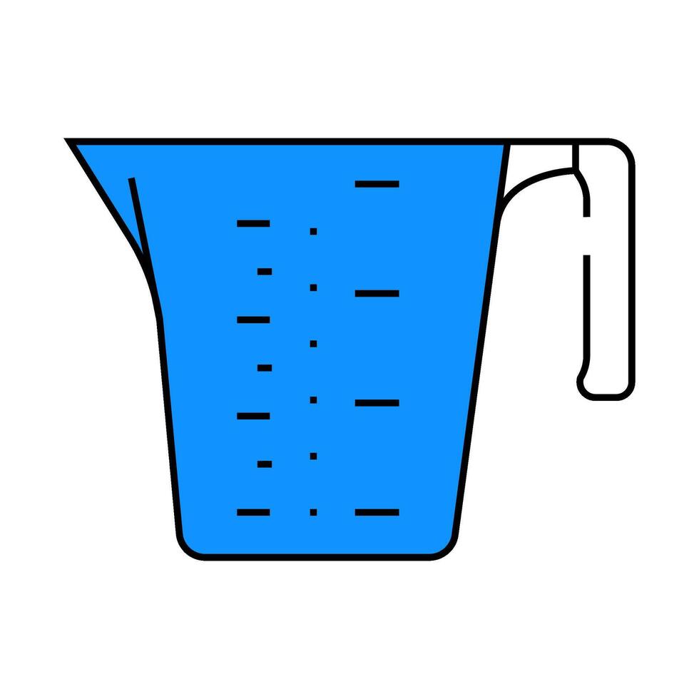 measuring cup kitchen cookware icon color illustration vector