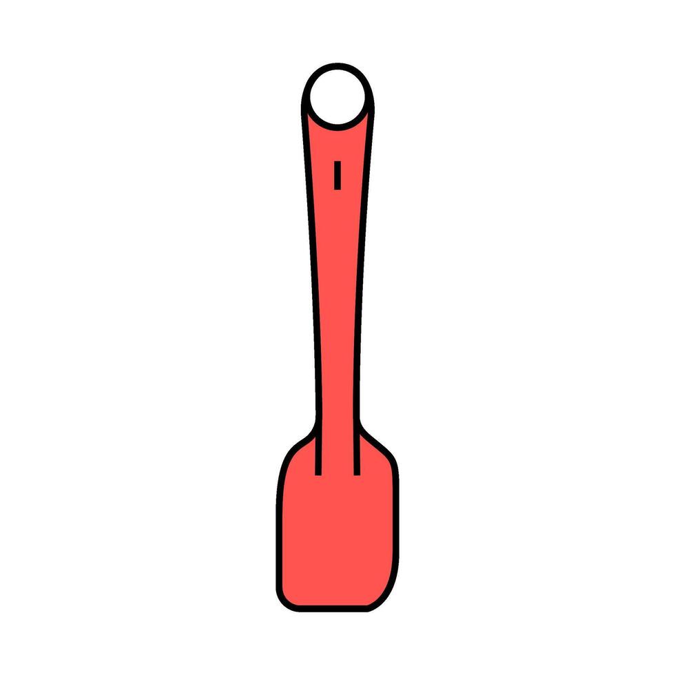 silicone spatula kitchen cookware icon color illustration vector