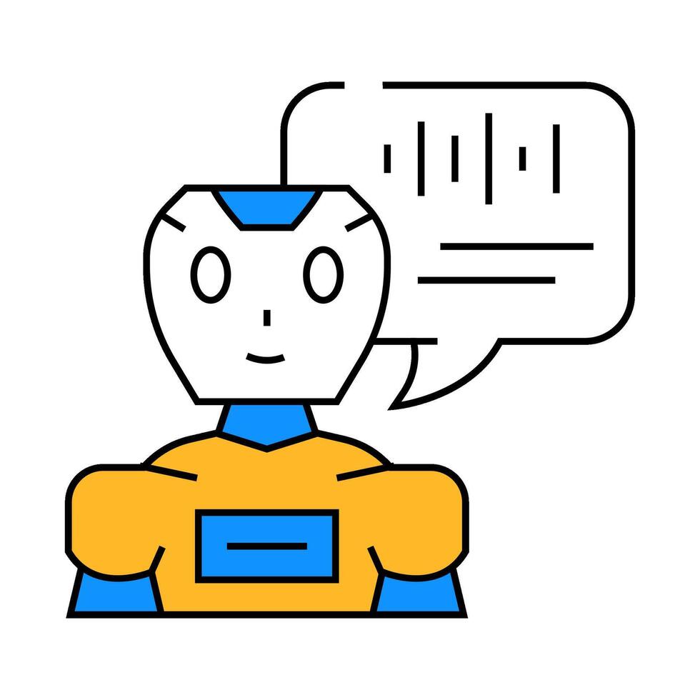 speech chat bot icon color illustration vector