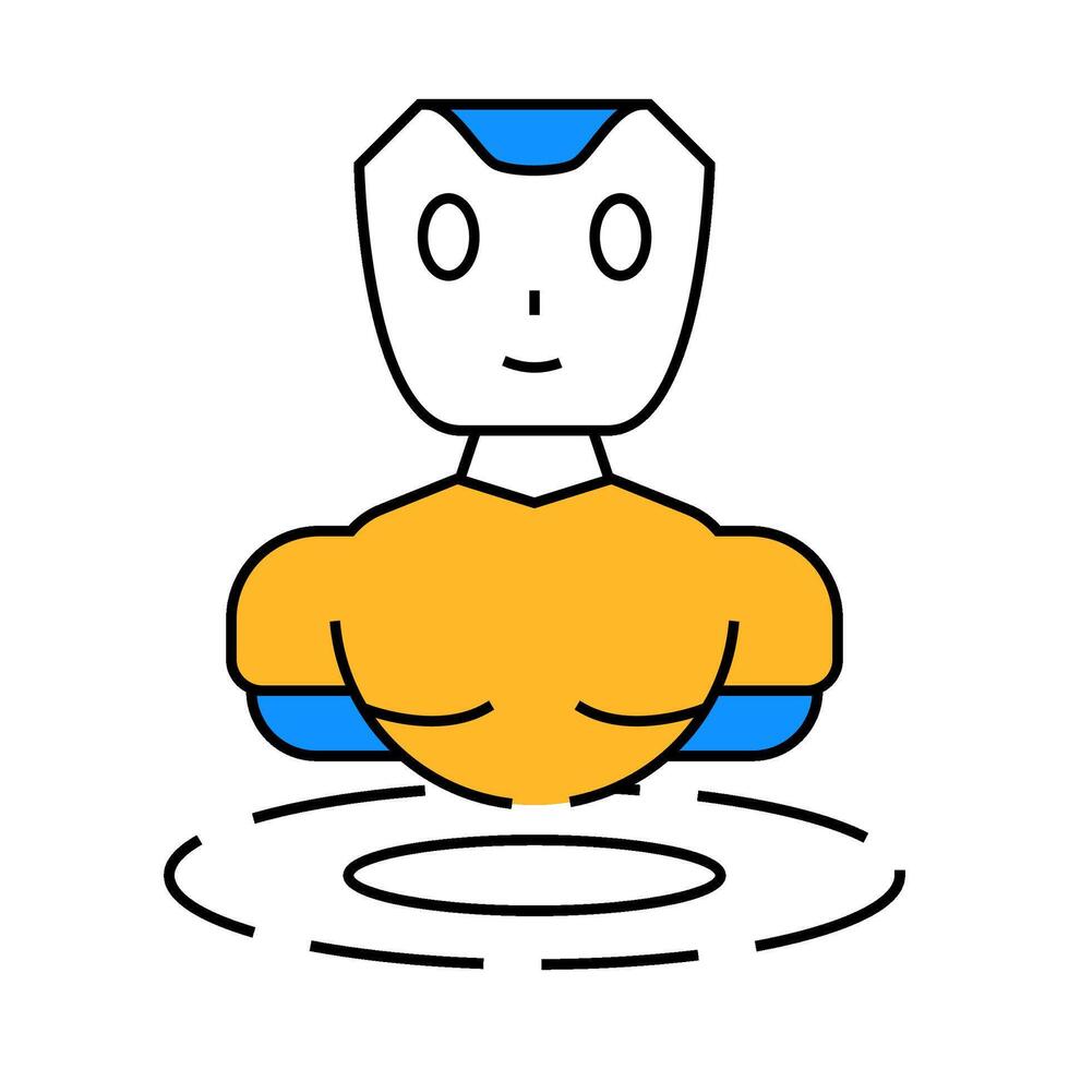 modern chat bot icon color illustration vector