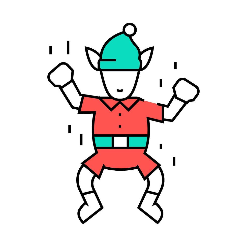 elf little icon color illustration vector