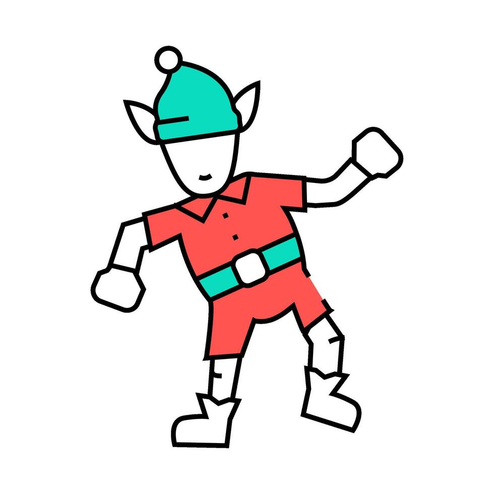 elf funny icon color illustration vector
