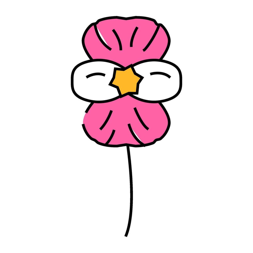 begonia flower spring icon color illustration vector