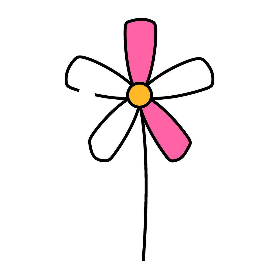 jasmine flower spring icon color illustration vector