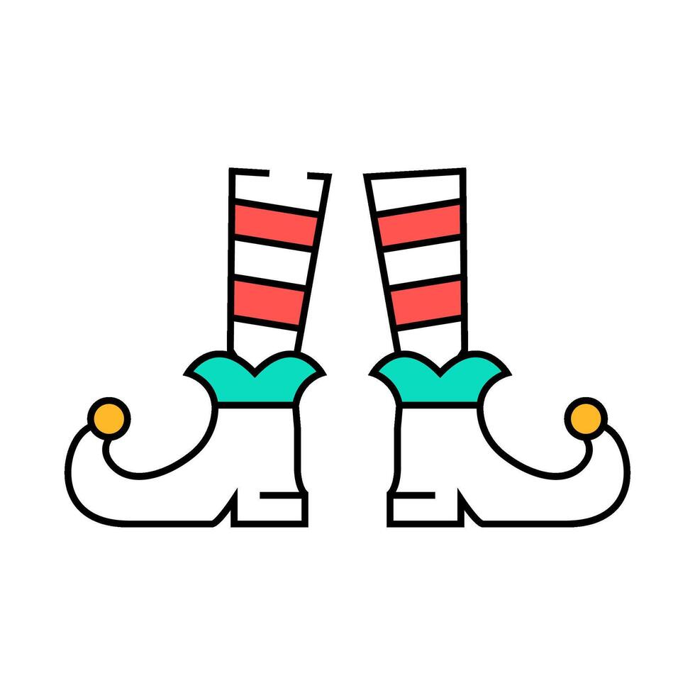 leg elf cute icon color illustration vector