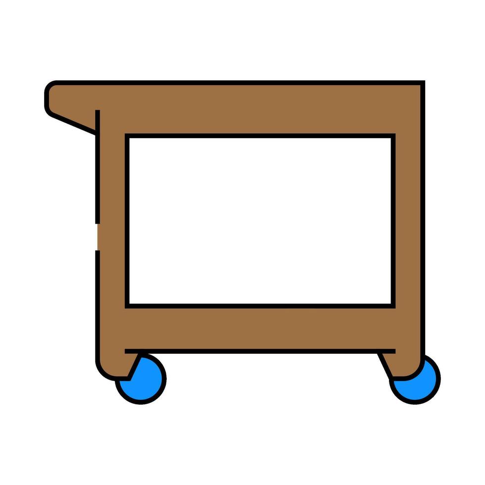 utility cart garage tool icon color illustration vector