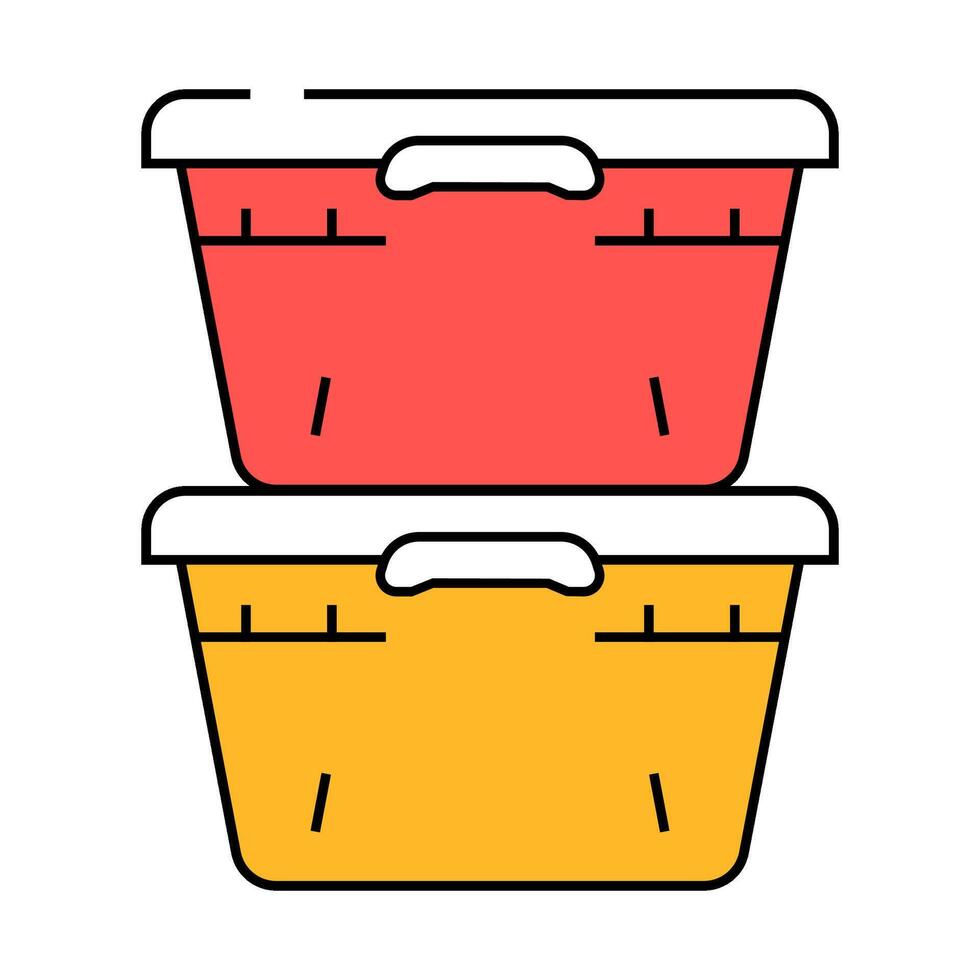 storage bins garage tool icon color illustration vector