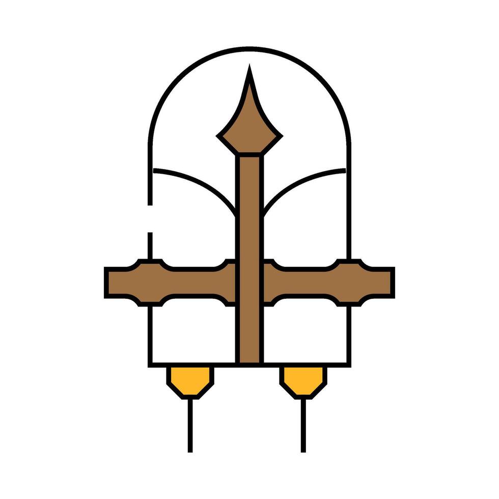 garden fence tool icon color illustration vector