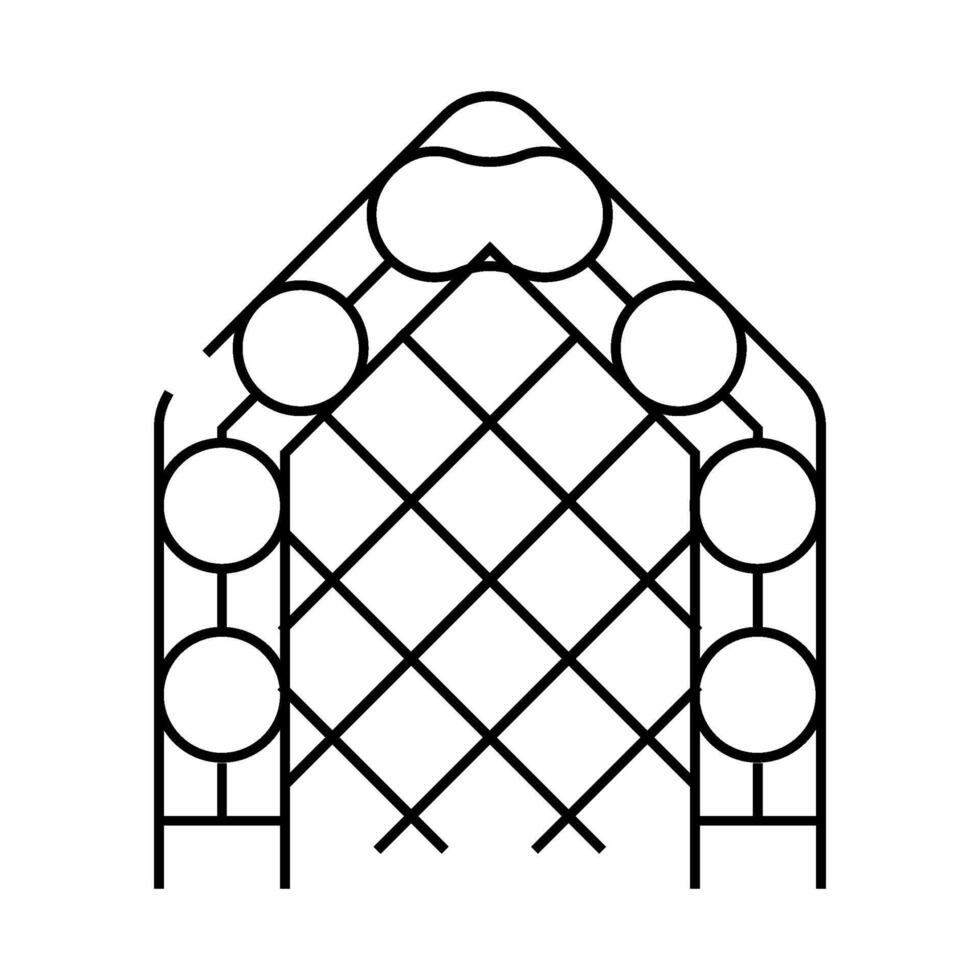 garden trellis tool icon color illustration vector