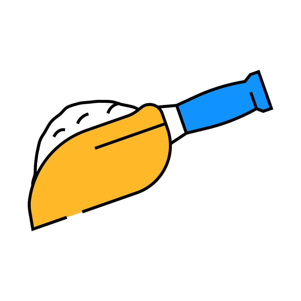 grain wheat wooden spoon icon color illustration vector