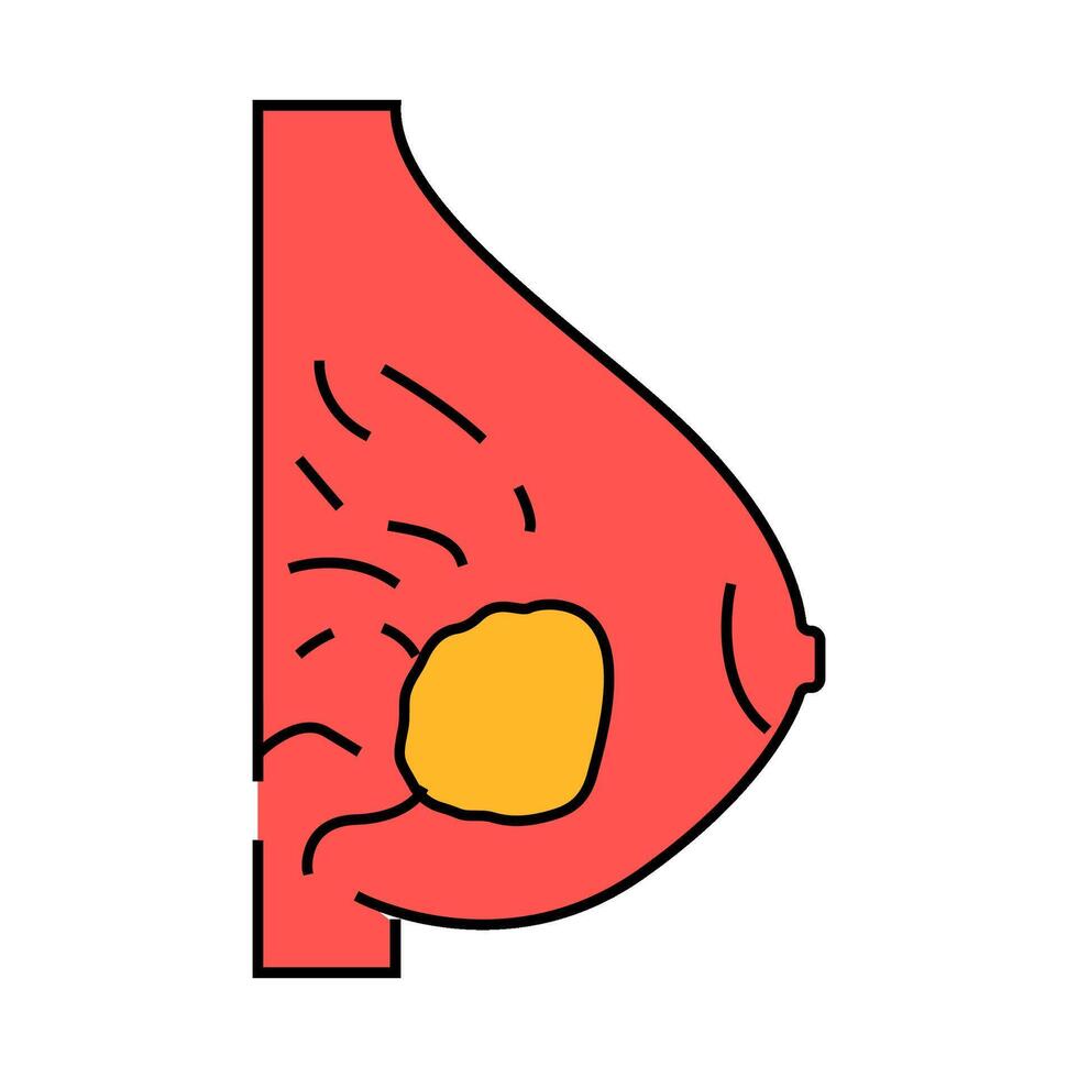mucinous breast cancer icon color illustration vector