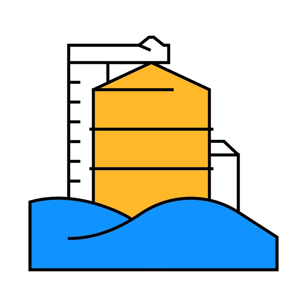 grain heap ripe wheat icon color illustration vector