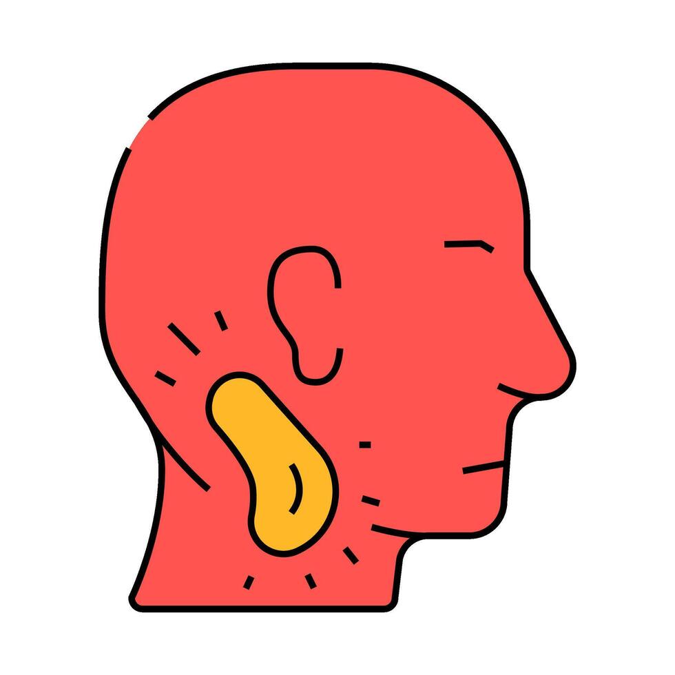 non hodgkin lymphoma cancer icon color illustration vector