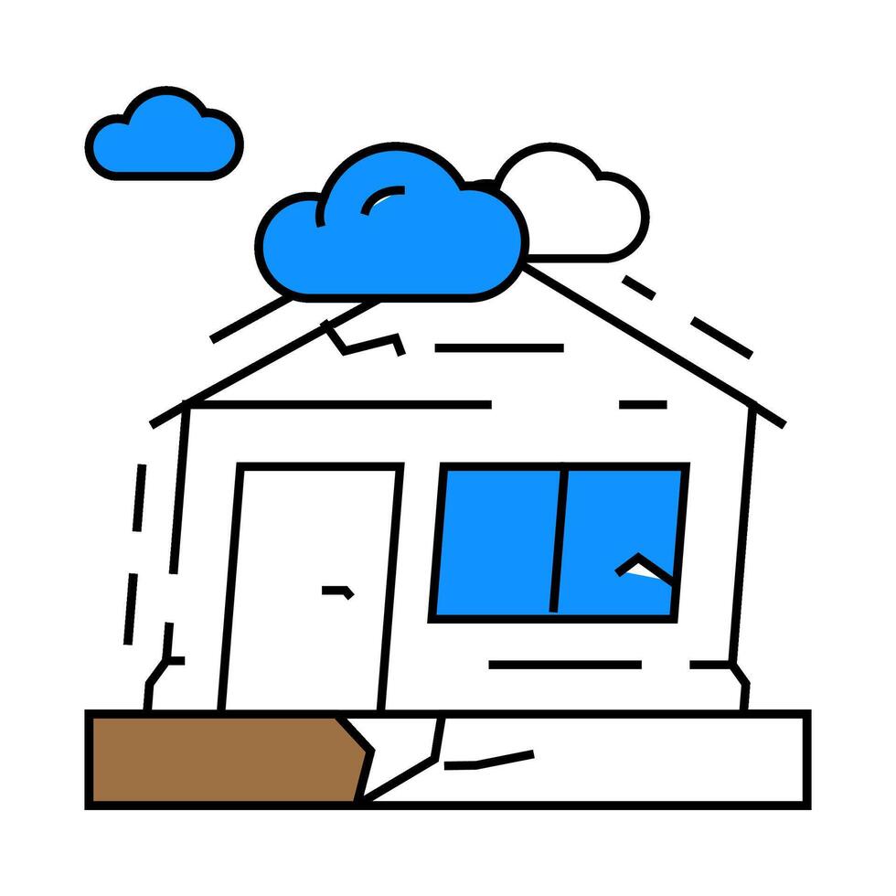 nature apocalypse icon color illustration vector